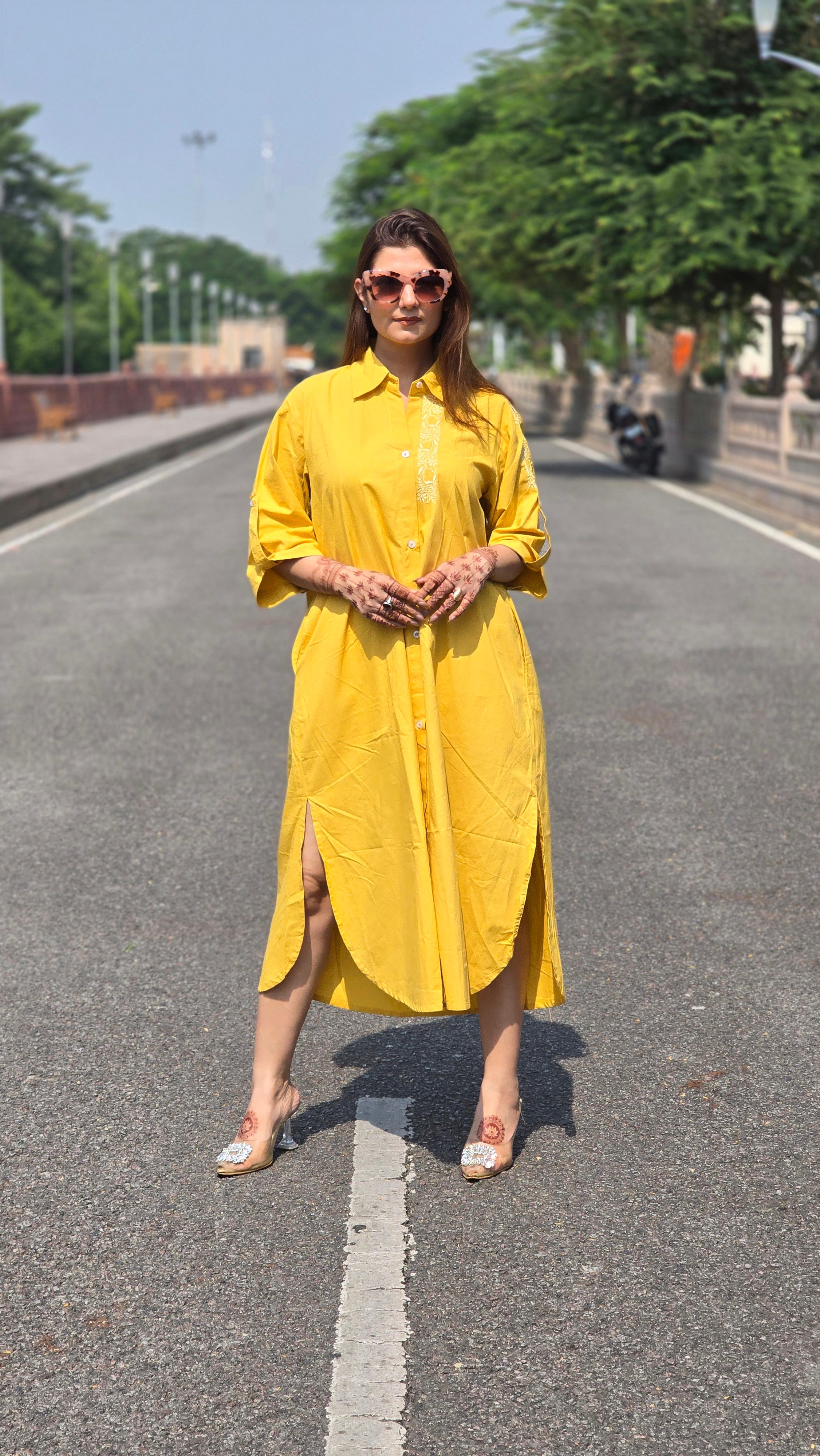 The Golden Yellow Shirt Dress thumbnail 2
