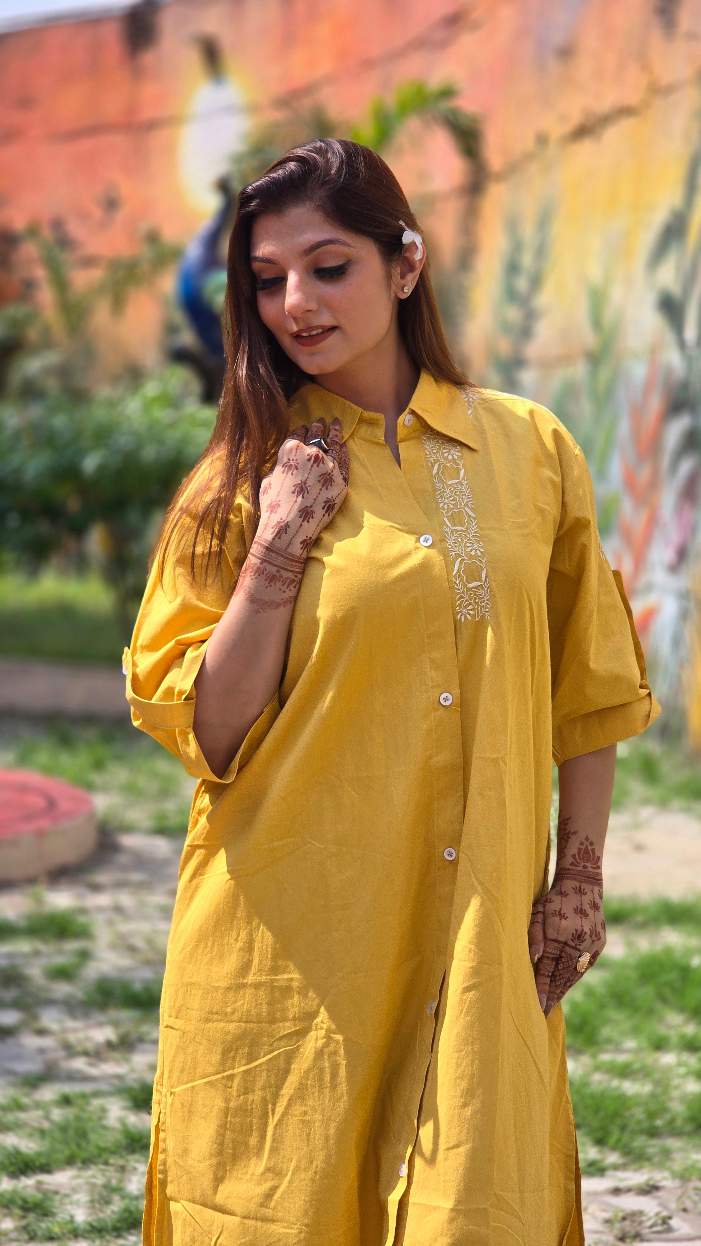 The Golden Yellow Shirt Dress thumbnail 4